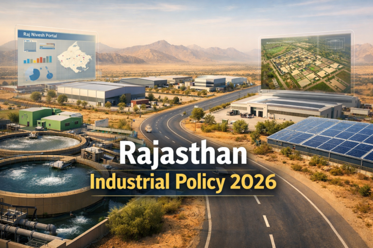 Rajasthan Industrial Park Promotion Policy 2026 with RIICO role subsidy CETP and Raj Nivesh Portal